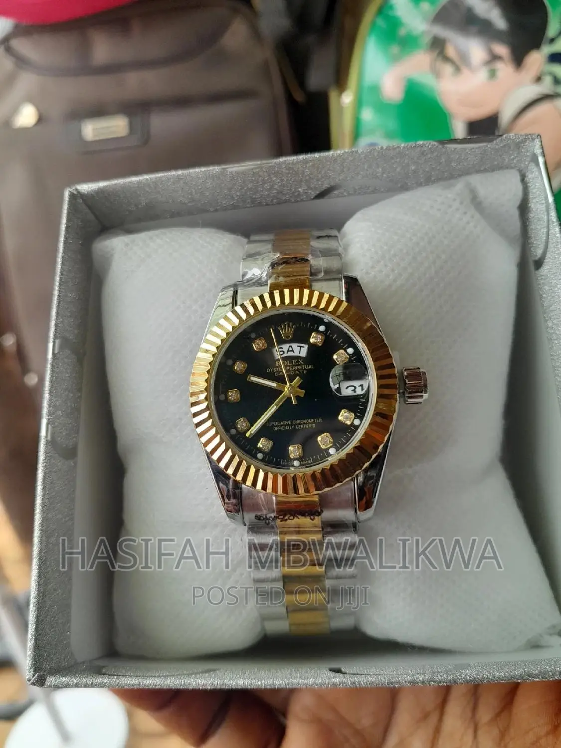 Gold-Silver Rolex Ladies Watch With a Gift Box