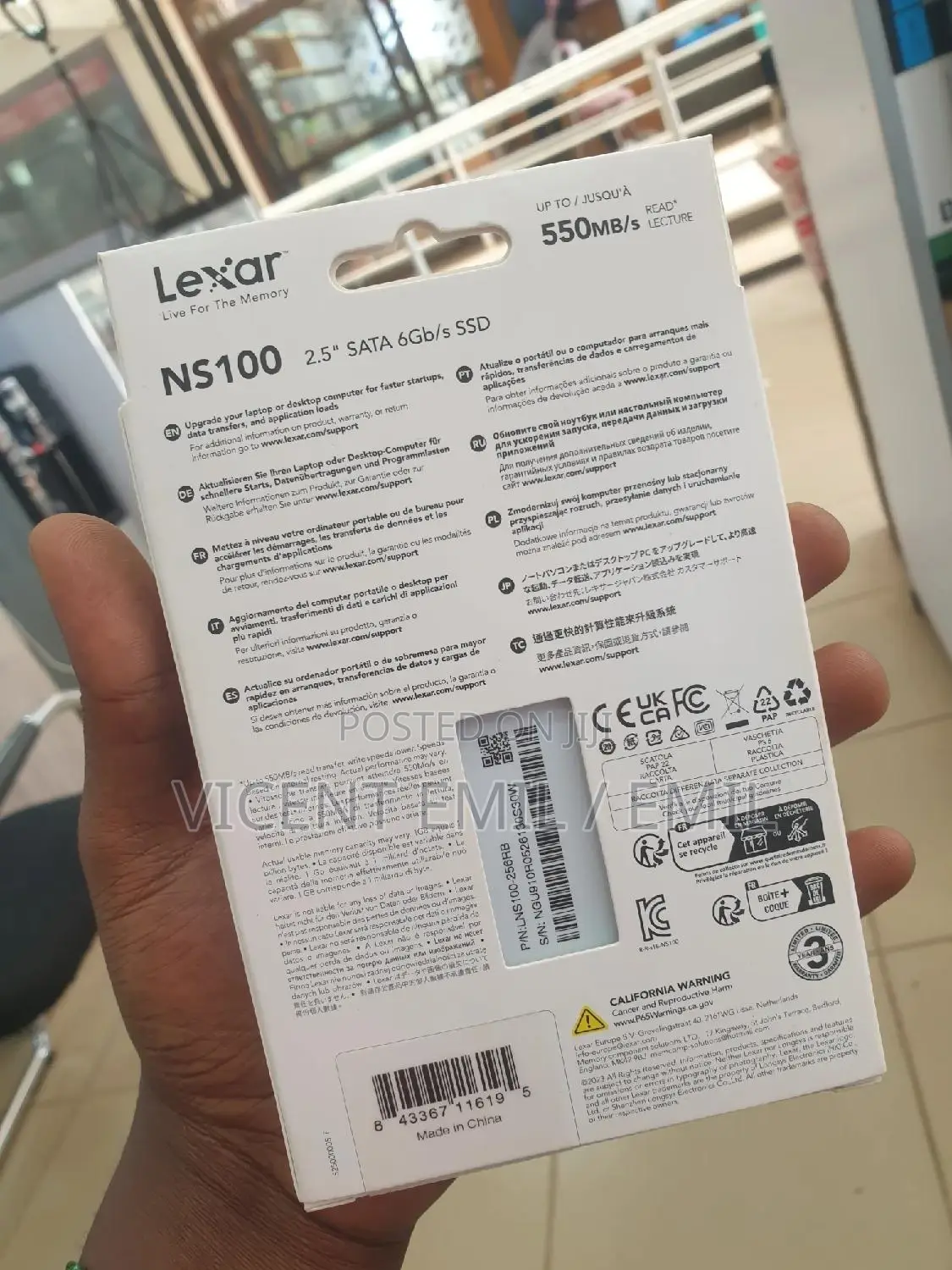 Lexar Internal SSD 256gb 2.5 Sata
