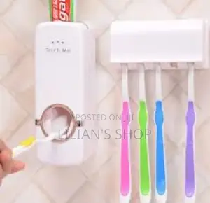 Wall Mount Toothpaste Despenser and Tooth Brush Holder
