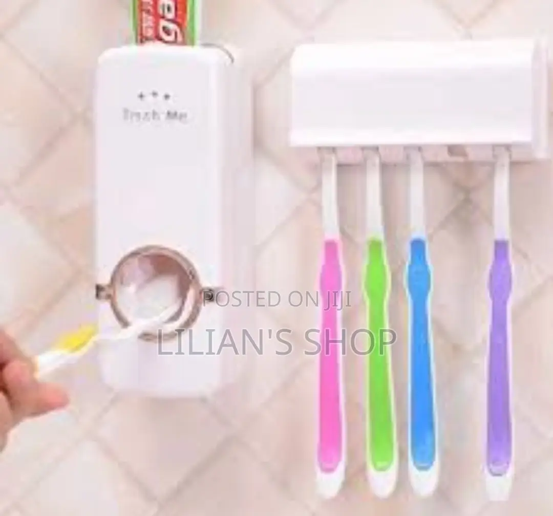Wall Mount Toothpaste Despenser and Tooth Brush Holder