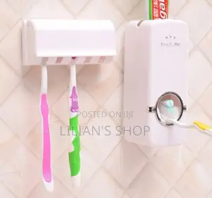 Wall Mount Toothpaste Despenser and Tooth Brush Holder