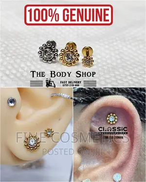 SUNFLOWER EAR/NOSE STUD | Steel Internally Threaded Earring