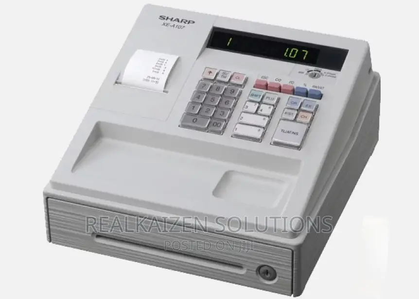 SHARP Digital White Electronic Cash Register