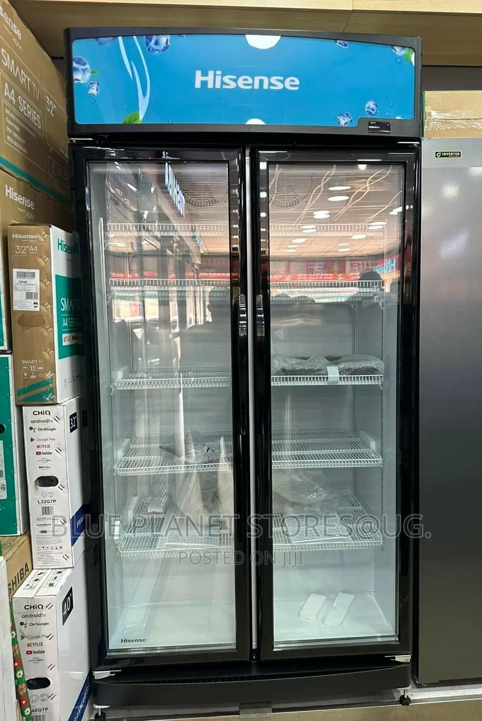 HISENSE 990litres Side-by-Side Door Display Refrigerators.