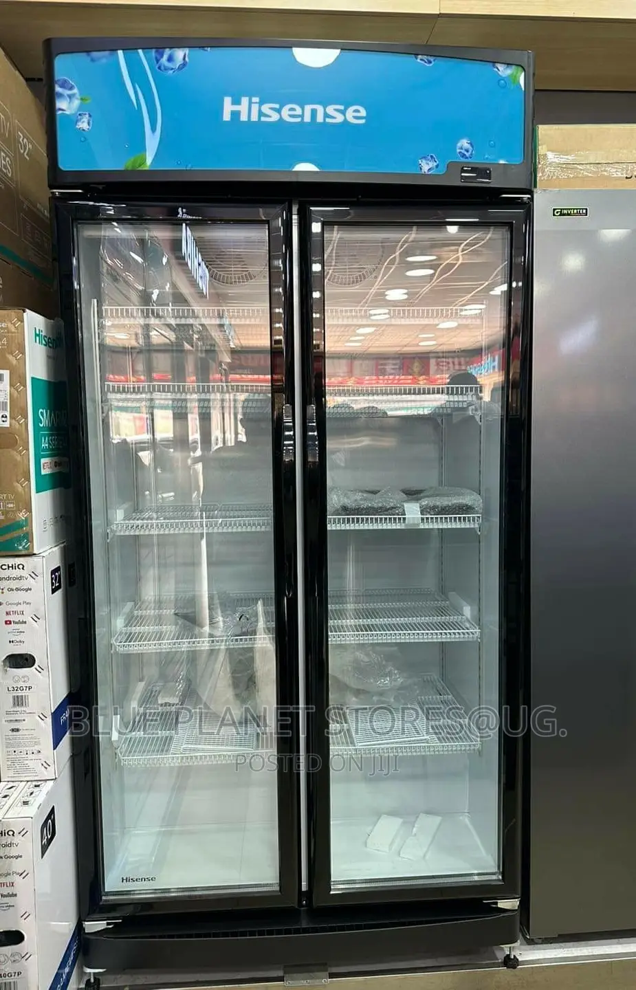 HISENSE 990litres Side-by-Side Door Display Refrigerators.