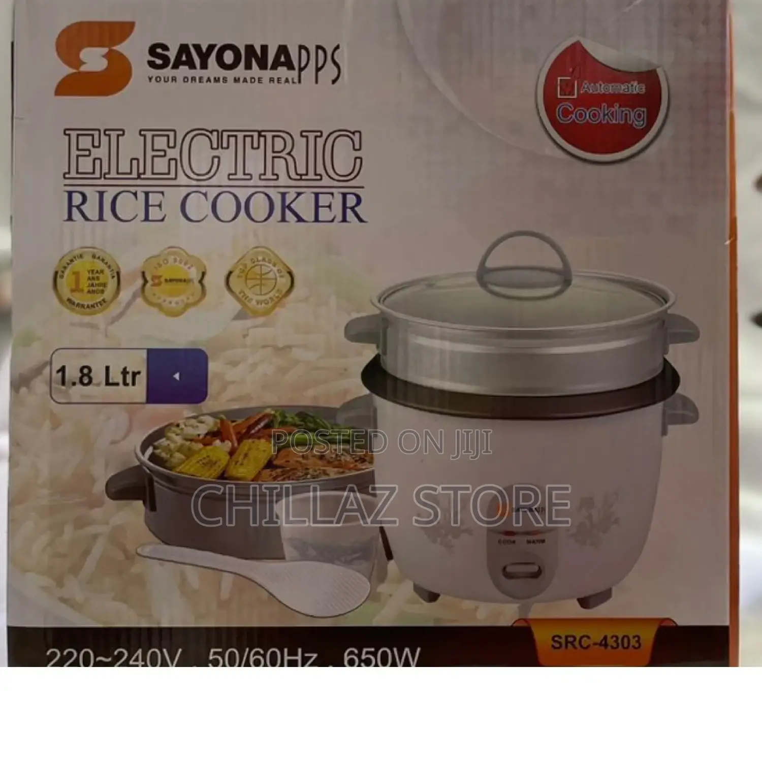 Sayona 2.8L Electric Rice Cooker.
