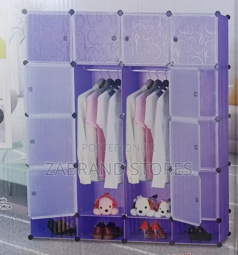 Four Column Plastic Wardrobe/ Closet