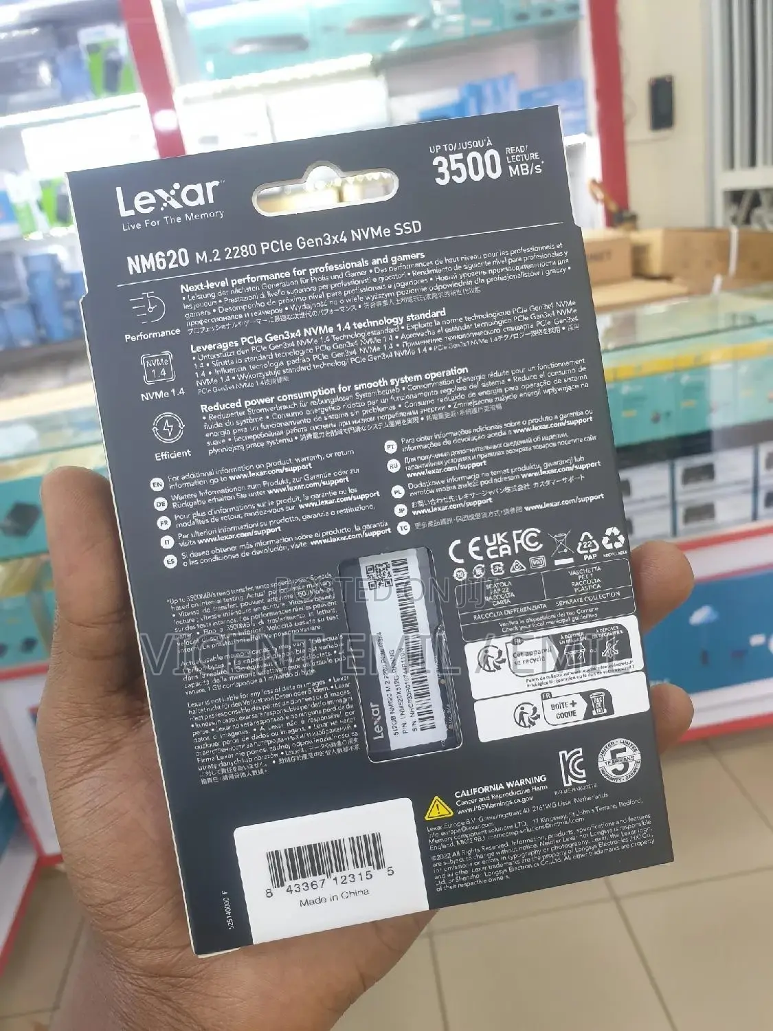 Lexar Nm760 M.2 Gen4x4 Nvme SSD
512gb
