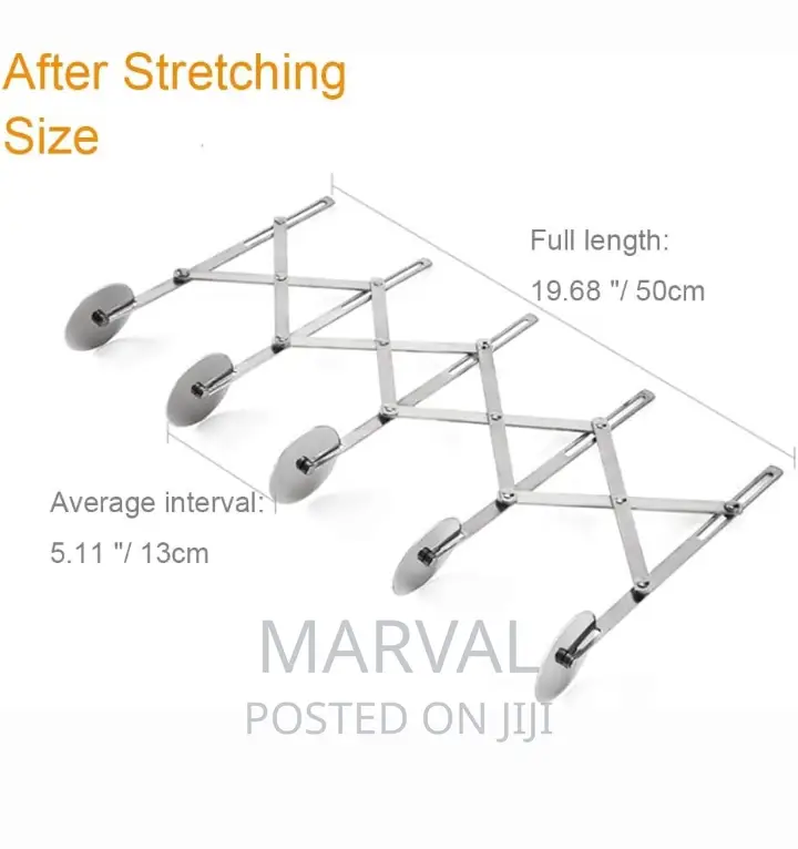 5 Wheel Pastry Cutter Stainless Steel Cutter Expandable
