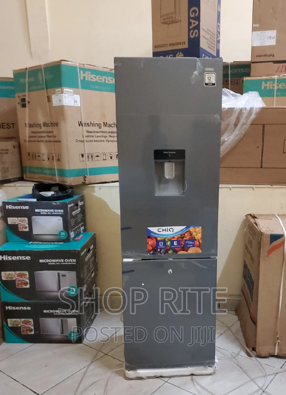Chiq 340 Litres Bottom Freezer Refrigerator