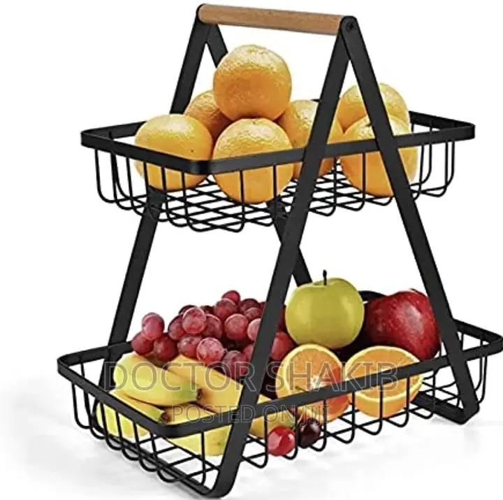 Generic 2-Tier Countertop Fruit Basket/ Bread Bowl