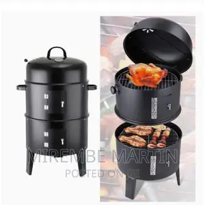 3-in-1 Charcoal Grill BBQ Smoker Barbecue Stove Oven