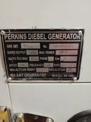 Perkins Diesel Generator 30kv