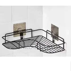 Triangular Metallic Corner Shelves.