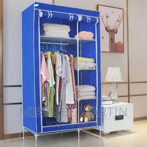 2 Column Clothes Wardrobe-blue