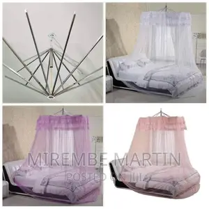 Umbrella Foldable Round King Size Mosquito Net-Purple