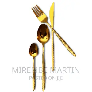 24 Pc Golden Cutlery Set
