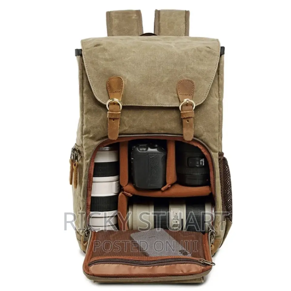 Large Capacity Canvas Camera Backpack