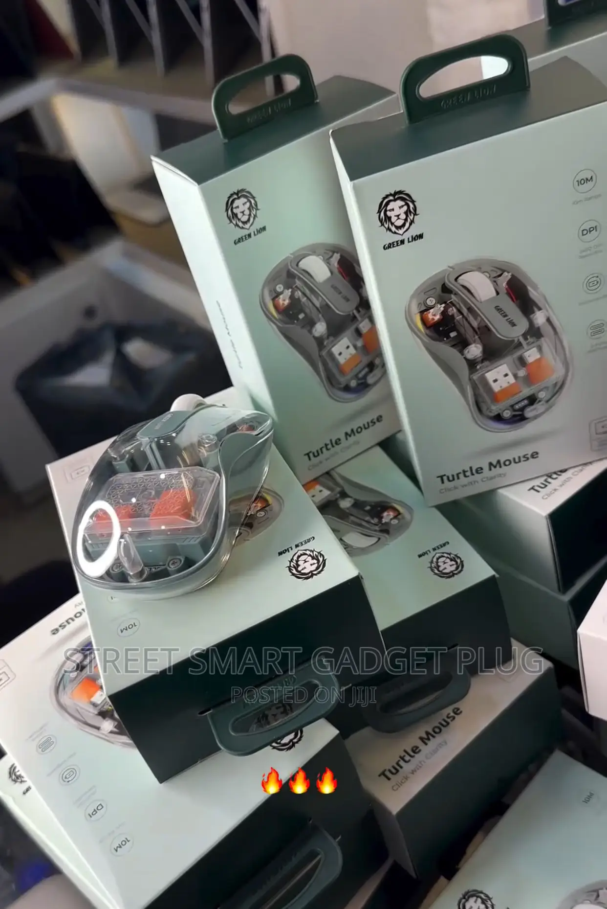 Green Lion Turtle Rechargeable Wireless Mouse