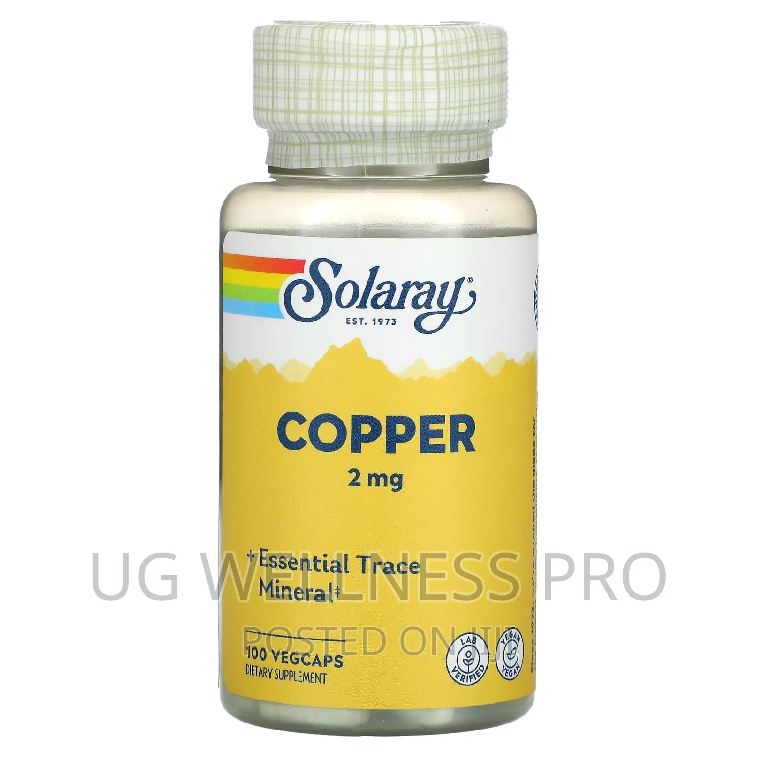 Solaray, Copper, 2 Mg, 100 Vegcaps