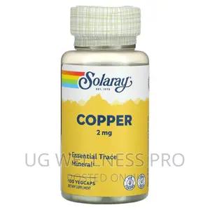 Solaray, Copper, 2 Mg, 100 Vegcaps