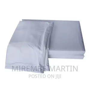 100% 6×6 Cotton Fitted Bedsheets, 4 Pillow Covers – White