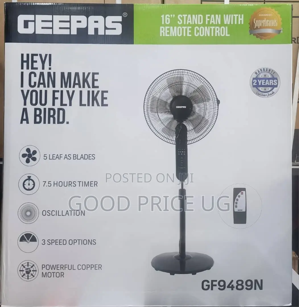 16 Inches Geepas Stand Fan With Remote