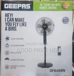 16 Inches Geepas Stand Fan With Remote