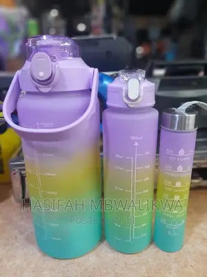 3 in 1 Water Bottle Set With Stickers