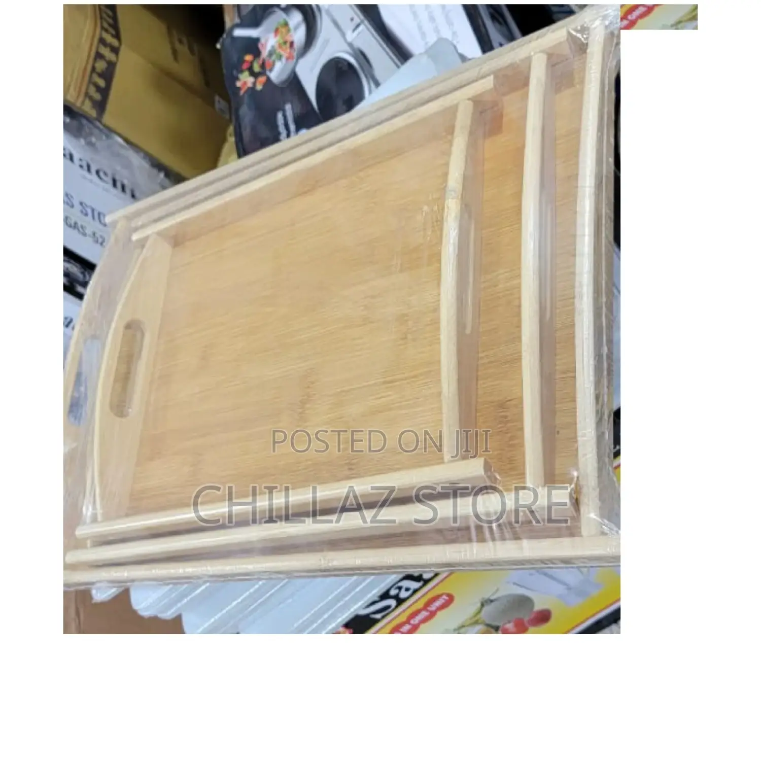 3 PCS Wooden Serving Tray Set.