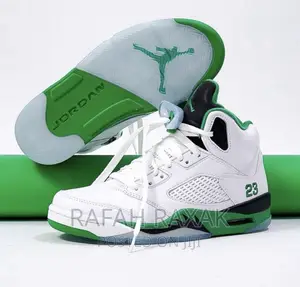 Original Air Jordan 5 Retro Lucky Green Sneakers