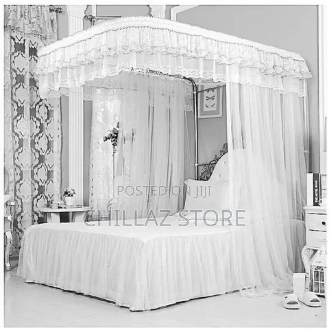 2 Stand Rail Design Mosquito Net – White Design May Vary