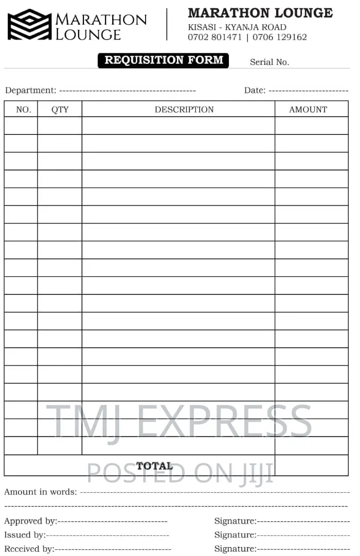 A4 Requisition Books With Your Logo
