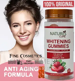 Nature's Cure Skin Whitening Gummies Strawberry Flavour. 30