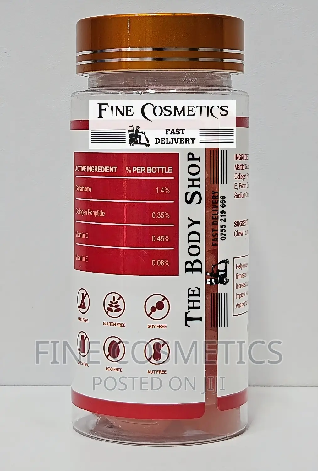Nature's Cure Skin Whitening Gummies Strawberry Flavour. 30