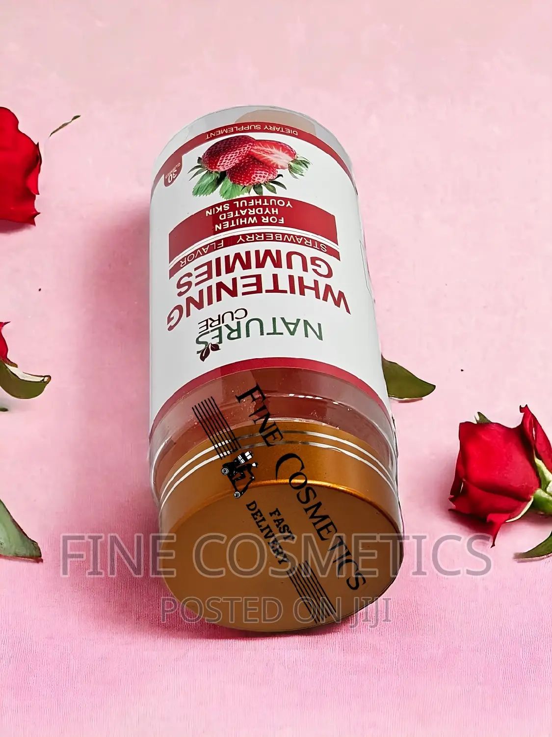 Nature's Cure Skin Whitening Gummies Strawberry Flavour. 30