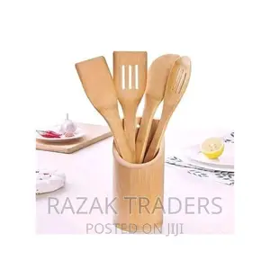 5pcs of Bamboo Kitchen Stick Set - Brown