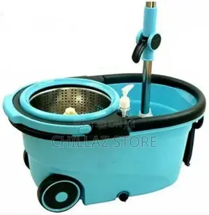 360 Detachable Mop Bucket Set. Wheels Spin Head Noozle Mop