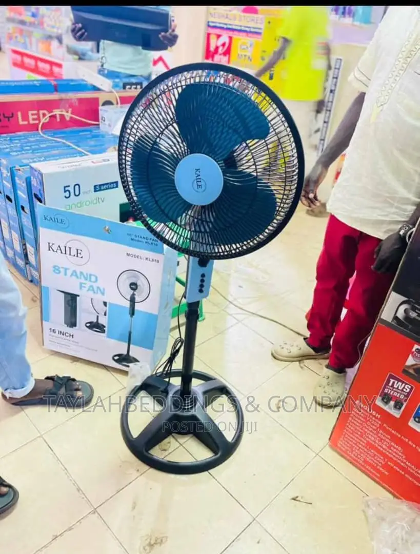 Kaile Stand Fan 16" Oscillating 3 Speed - Black