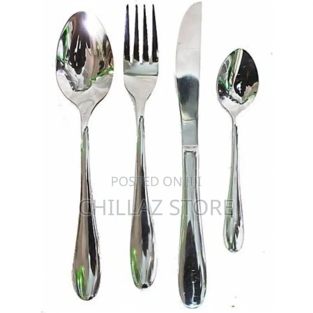 Stainless Steel Cutlery Set- 24pcs – Silver