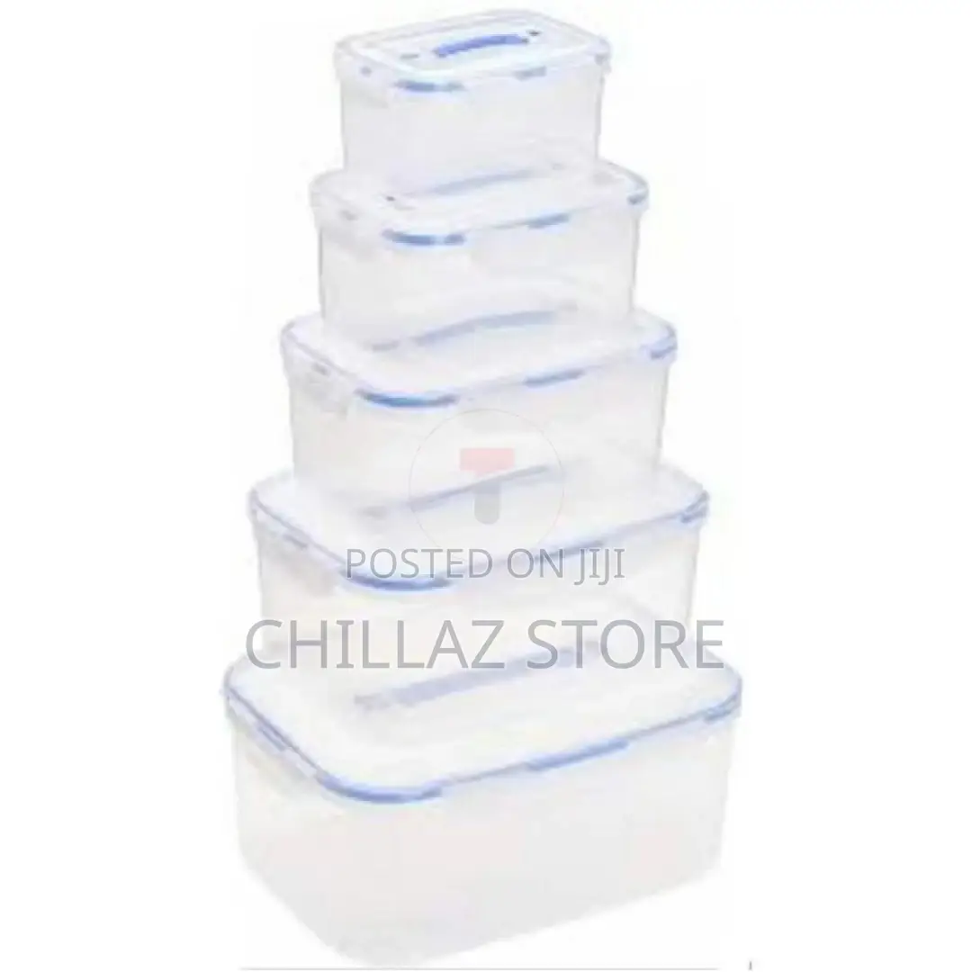 5 Piece Airtight Food Storage Containerstins With Lids,Multi