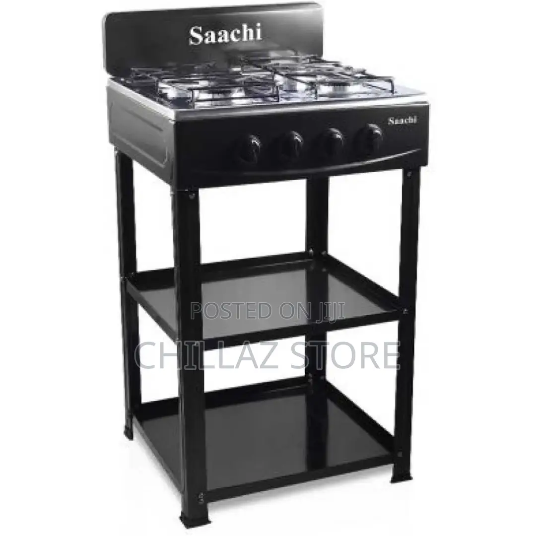 Saachi Stainless Steel 4 Gas Burner Stove With Shelves