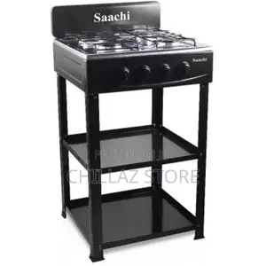 Saachi Stainless Steel 4 Gas Burner Stove With Shelves