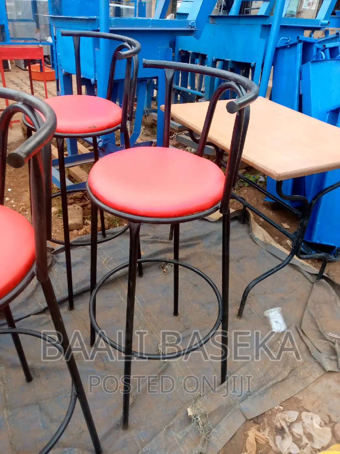 Bar Chairs/Counter Chairs/Red and Black Coloured