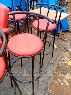 Bar Chairs/Counter Chairs/Red and Black Coloured