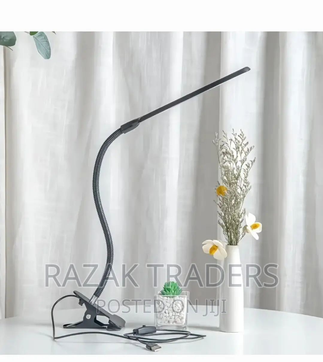 Clip Table Lamp, USB Plug-in Bedside Table Light, Office