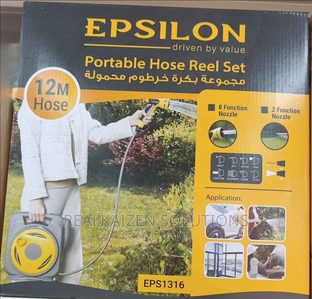 EPSILON 12 Meters Portable Hose Reel Set