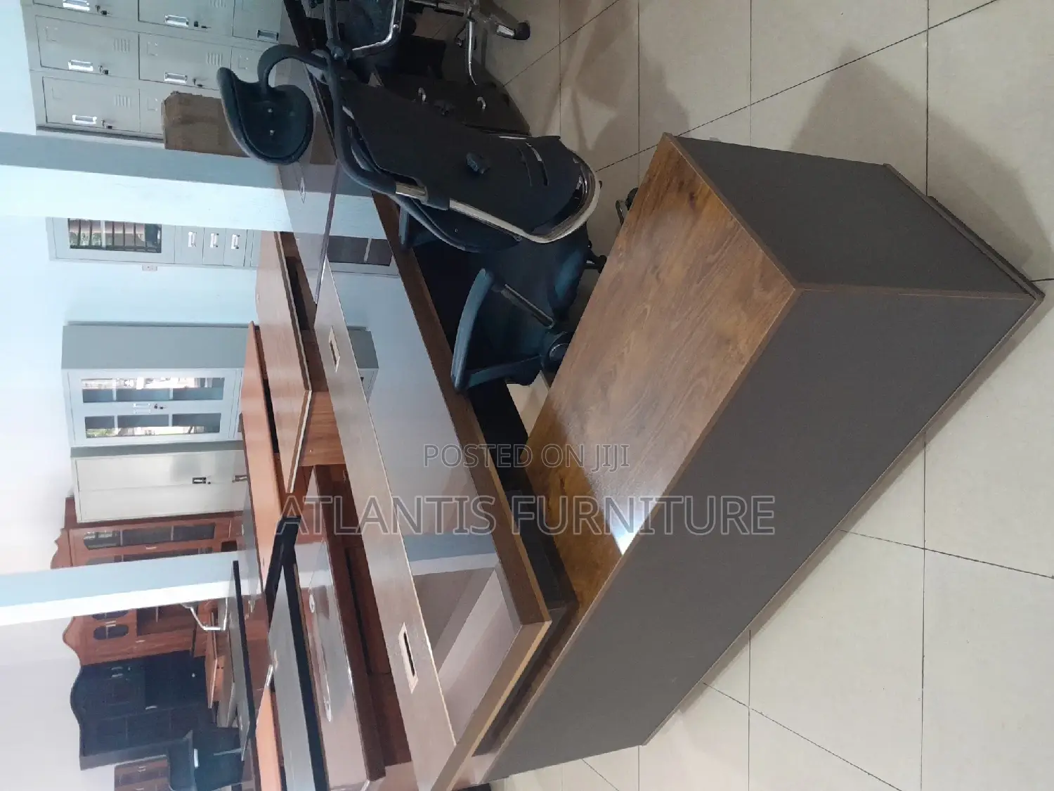 Grey /Brown Executive Table (180cm)
