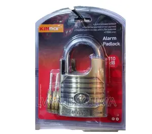Kinbar Alarm Siren Padlock 70mm - Metallic, With a Guard