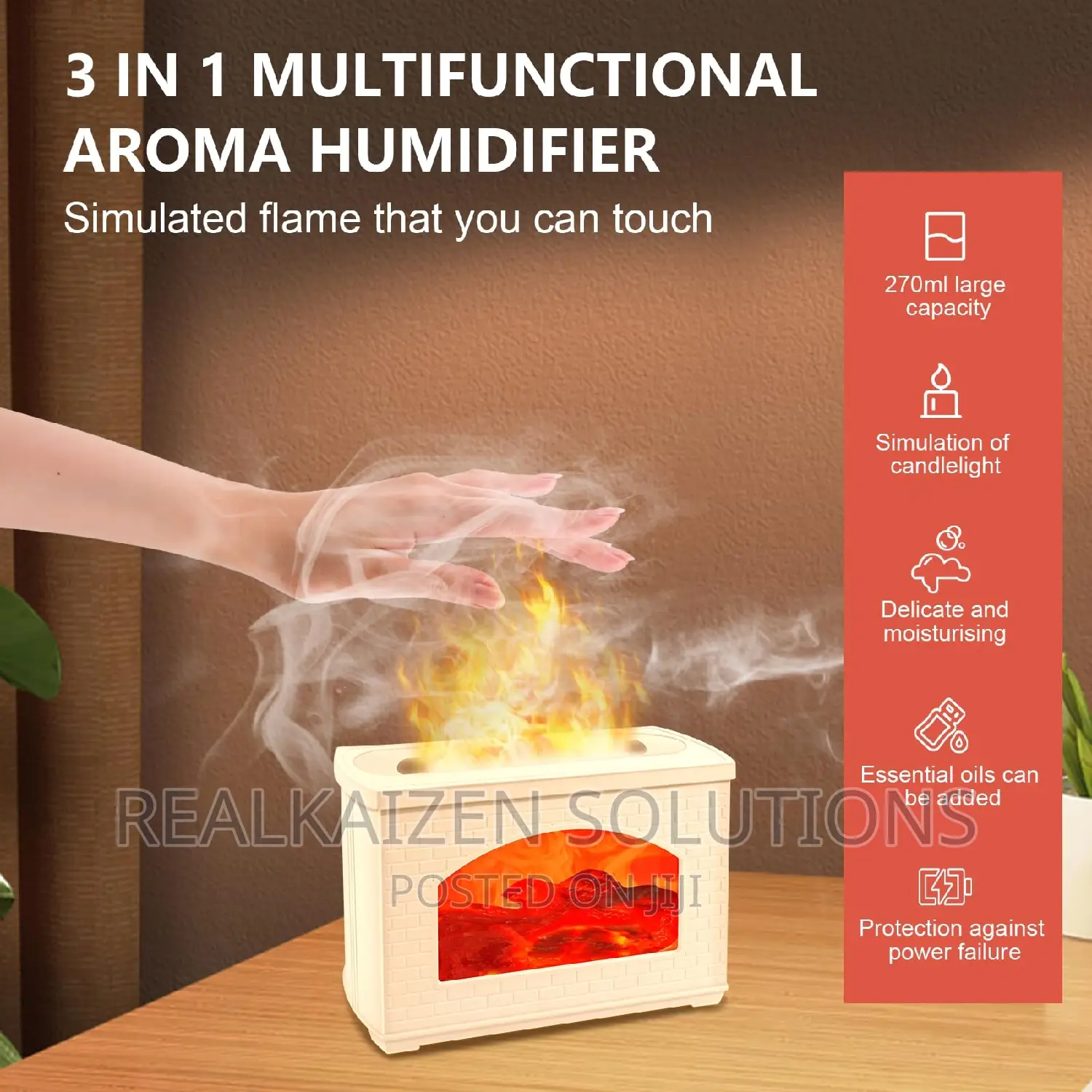 Aromatherapy Flame Humidifier |Diffuser Room Decor Fragrance